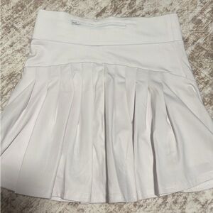 White Pleated Skort